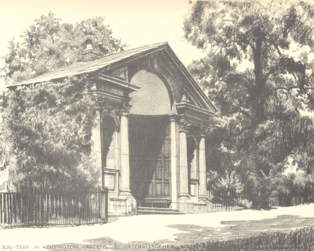 LONDON. The Great Alcove, Kensington Gardens, W2. By Edward Walker 1946 print